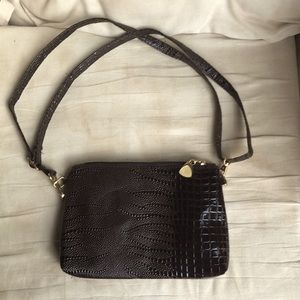 Brown Faux Leather Purse
